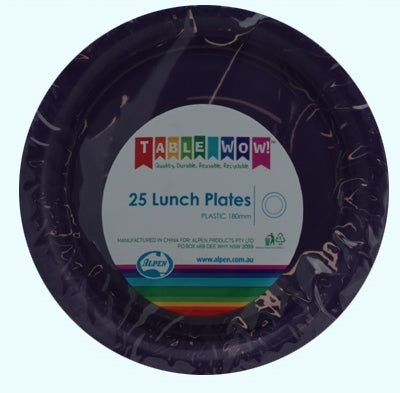 Buy PLATE LUNCH PURPLE 180mm Pack of 25 at NIS Packaging & Party Supply Brisbane, Logan, Gold Coast, Sydney, Melbourne, Australia