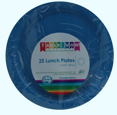 Buy PLATE LUNCH ROY.BLUE 180mm P25 at NIS Packaging & Party Supply Brisbane, Logan, Gold Coast, Sydney, Melbourne, Australia