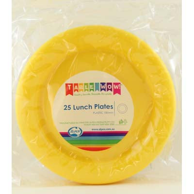 Buy PLATE LUNCH YELLOW 180mm 25 PK at NIS Packaging & Party Supply Brisbane, Logan, Gold Coast, Sydney, Melbourne, Australia