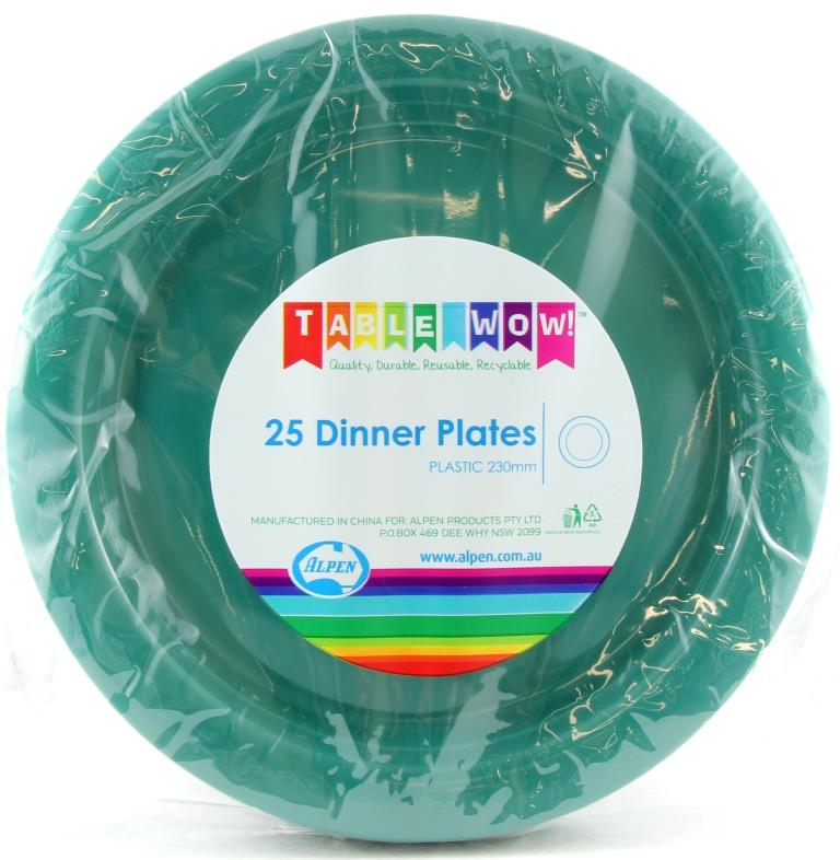 Buy PLATE PLASTIC DINNER GREEN 230mm (25 PC) at NIS Packaging & Party Supply Brisbane, Logan, Gold Coast, Sydney, Melbourne, Australia