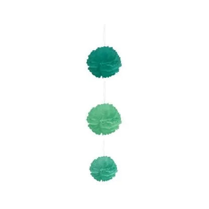 POM POM Decoration-GREEN 3pcs NIS Traders