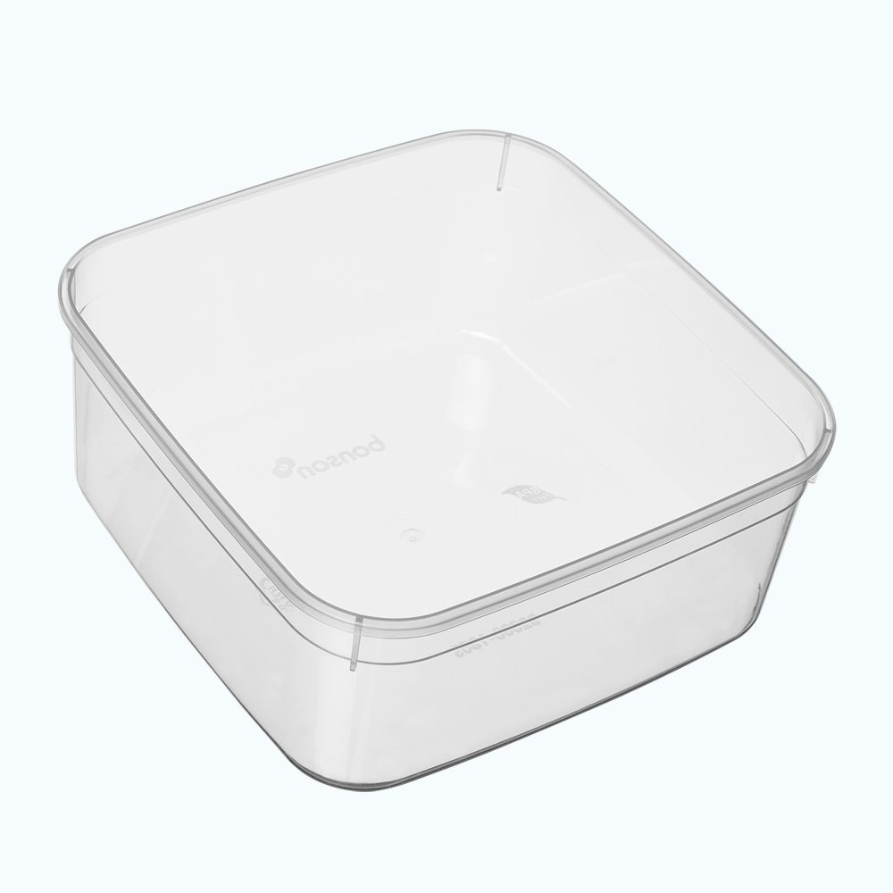 PP Square Storage Containers 2ltr( 2000ml/68oz) 10pk with lid- CLEAR NIS Traders