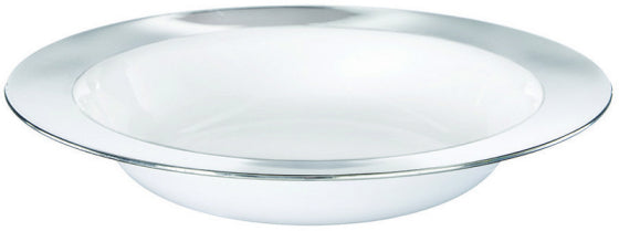 PREMIUM CLEAR Bowls With Silver Border 354ml 10pk NIS Traders
