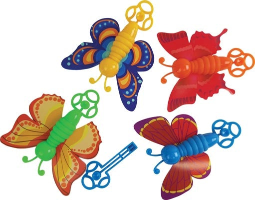 PULL BACK BUTTERFLIES Party Favour 4 PCS NIS Traders