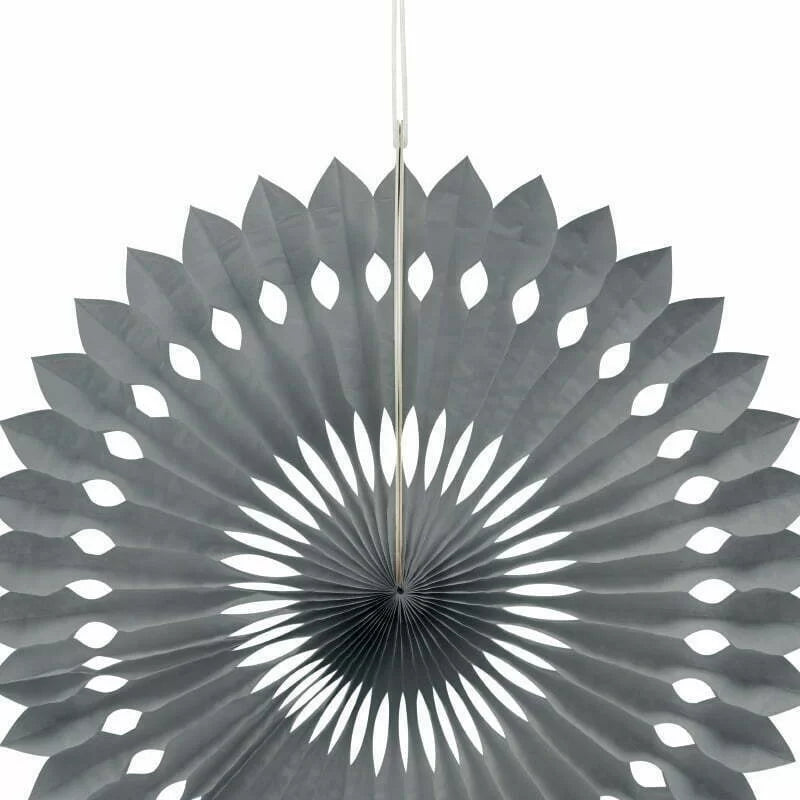 Paper Fan Decoration - GRAY 1PC 40cm NIS Traders