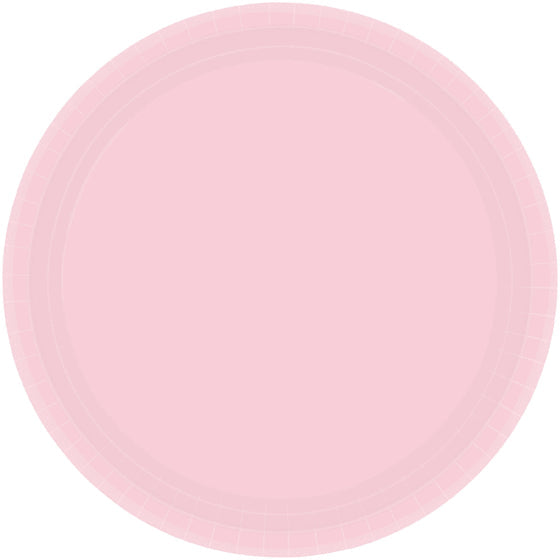 Paper Plates 7in/17cm Round - BLUSH PINK (20 Pack) NIS Traders