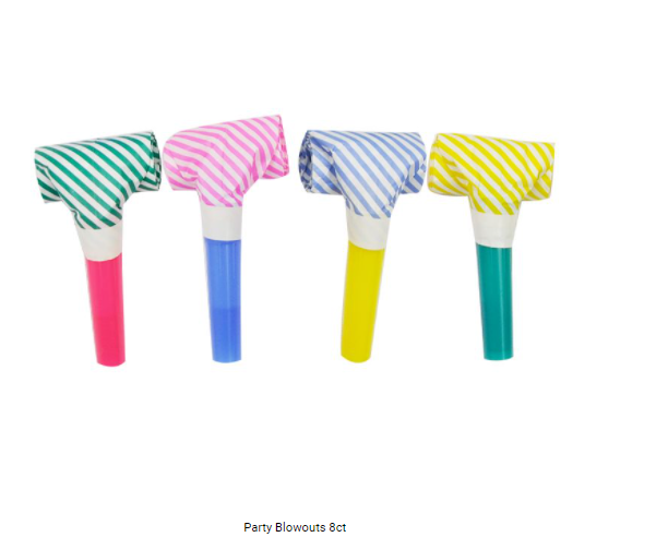 Buy Party Blowouts 8 pcs at NIS Packaging & Party Supply Brisbane, Logan, Gold Coast, Sydney, Melbourne, Australia