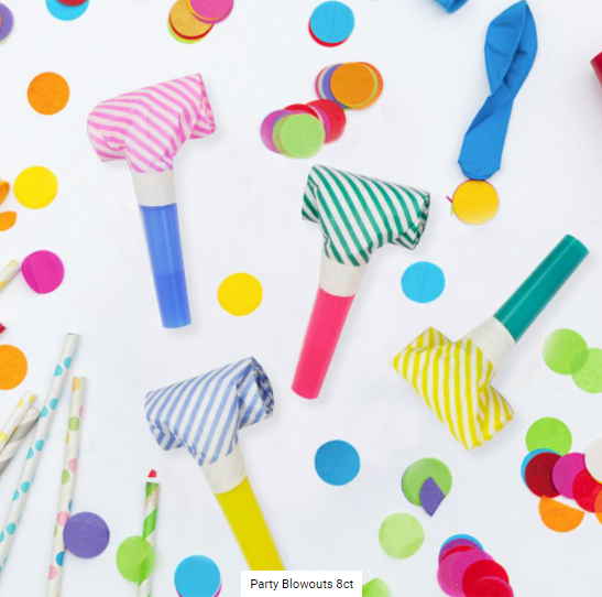 Buy Party Blowouts 8 pcs at NIS Packaging & Party Supply Brisbane, Logan, Gold Coast, Sydney, Melbourne, Australia