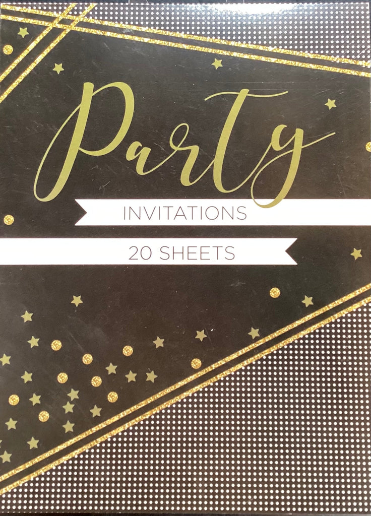 Party Invitations 20 Sheets NIS Traders
