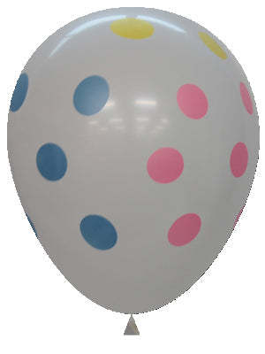 Buy Pastel Printed Balloons Multi Polkadots at NIS Packaging & Party Supply Brisbane, Logan, Gold Coast, Sydney, Melbourne, Australia