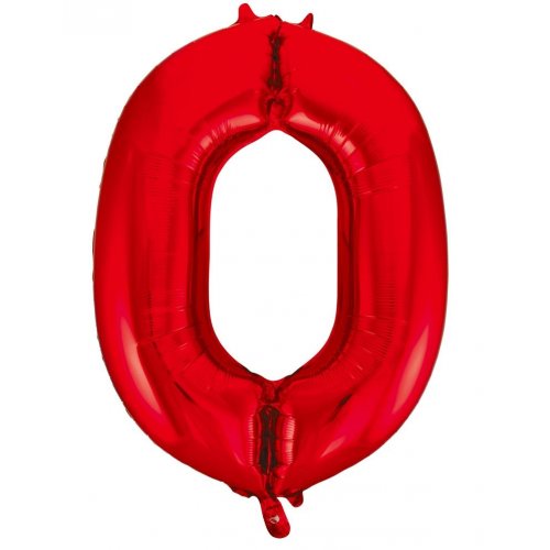 Buy Pastel Red Foil Balloon Number #0 (34inch) at NIS Packaging & Party Supply Brisbane, Logan, Gold Coast, Sydney, Melbourne, Australia