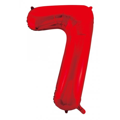 Buy Pastel Red Foil Balloon Number #7 (34inch) at NIS Packaging & Party Supply Brisbane, Logan, Gold Coast, Sydney, Melbourne, Australia