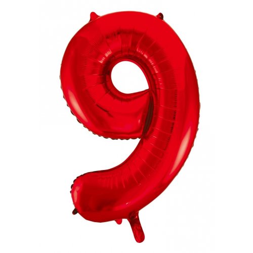 Buy Pastel Red Foil Balloon Number #9 (34inch) at NIS Packaging & Party Supply Brisbane, Logan, Gold Coast, Sydney, Melbourne, Australia