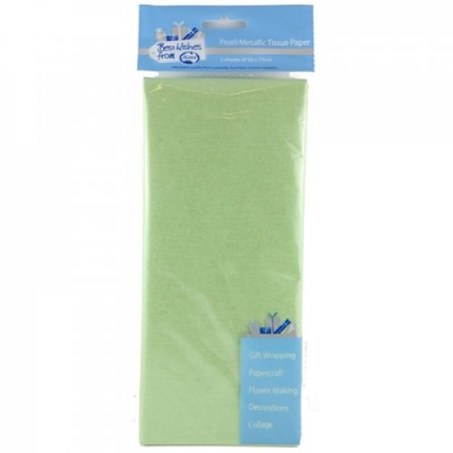 Pearl Green 18gsm Tissue Paper/ gift wrapping/paper craft Pack 1 NIS Traders