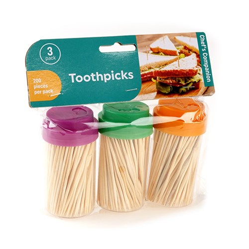 Picks Toothpick with Plastic Holder Pk3 x 200pcs NIS Traders