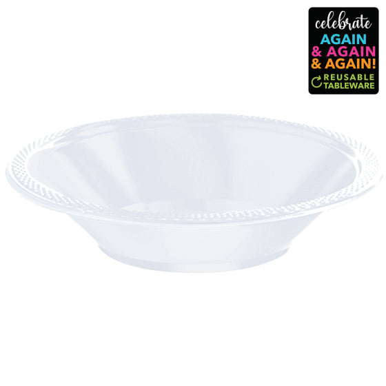 Plastic Bowls 355ml 20 Pack - Clear NIS Traders