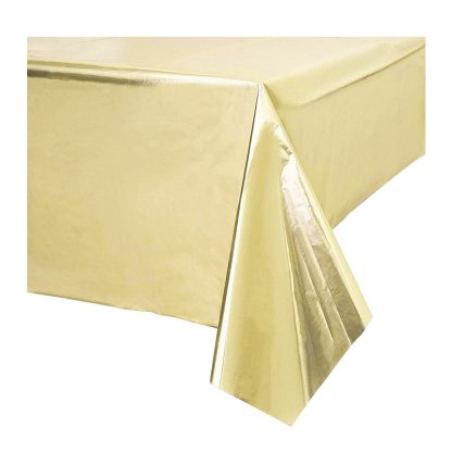 Plastic Rectangular Tablecover- GOLD 1PC NIS Traders