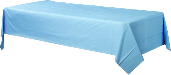 Plastic Rectangular Tablecover-PASTEL BLUE NIS Traders