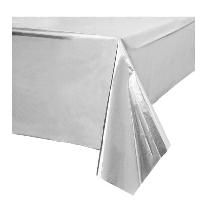 Plastic Rectangular Tablecover-Silver 1pc NIS Traders