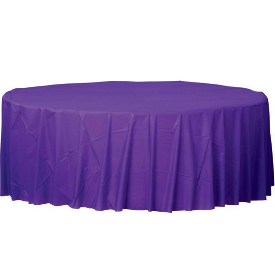 Plastic Round Tablecover- New Purple (213 cm) NIS Traders