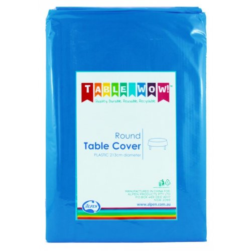 Plastic Round Tablecover- Royal Blue (213 cm) NIS Traders