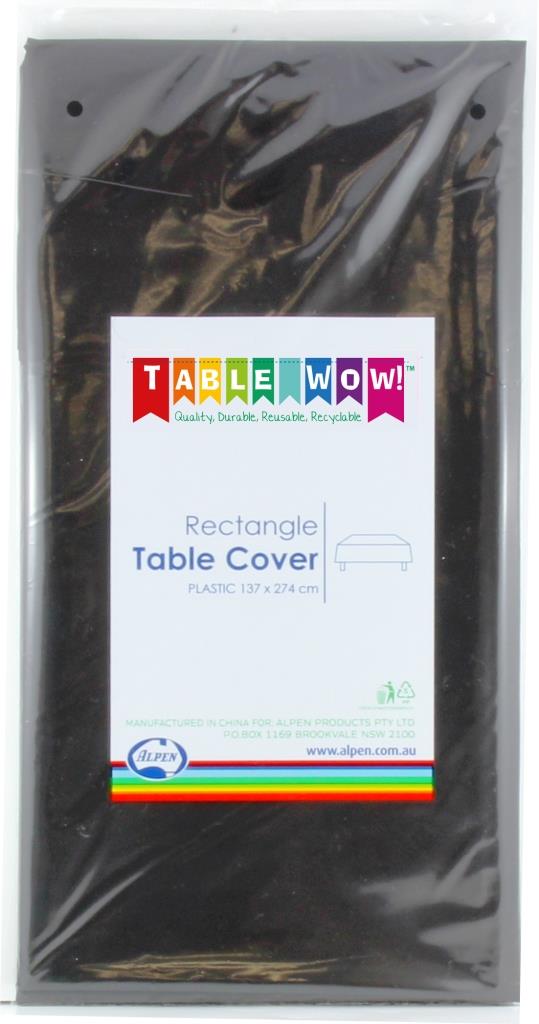 Buy Plastic Tablecover Rectangle BLACK 1PC at NIS Packaging & Party Supply Brisbane, Logan, Gold Coast, Sydney, Melbourne, Australia