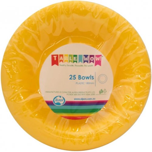 Premium Plastic Bowls 180mm 25 Pack NIS Traders