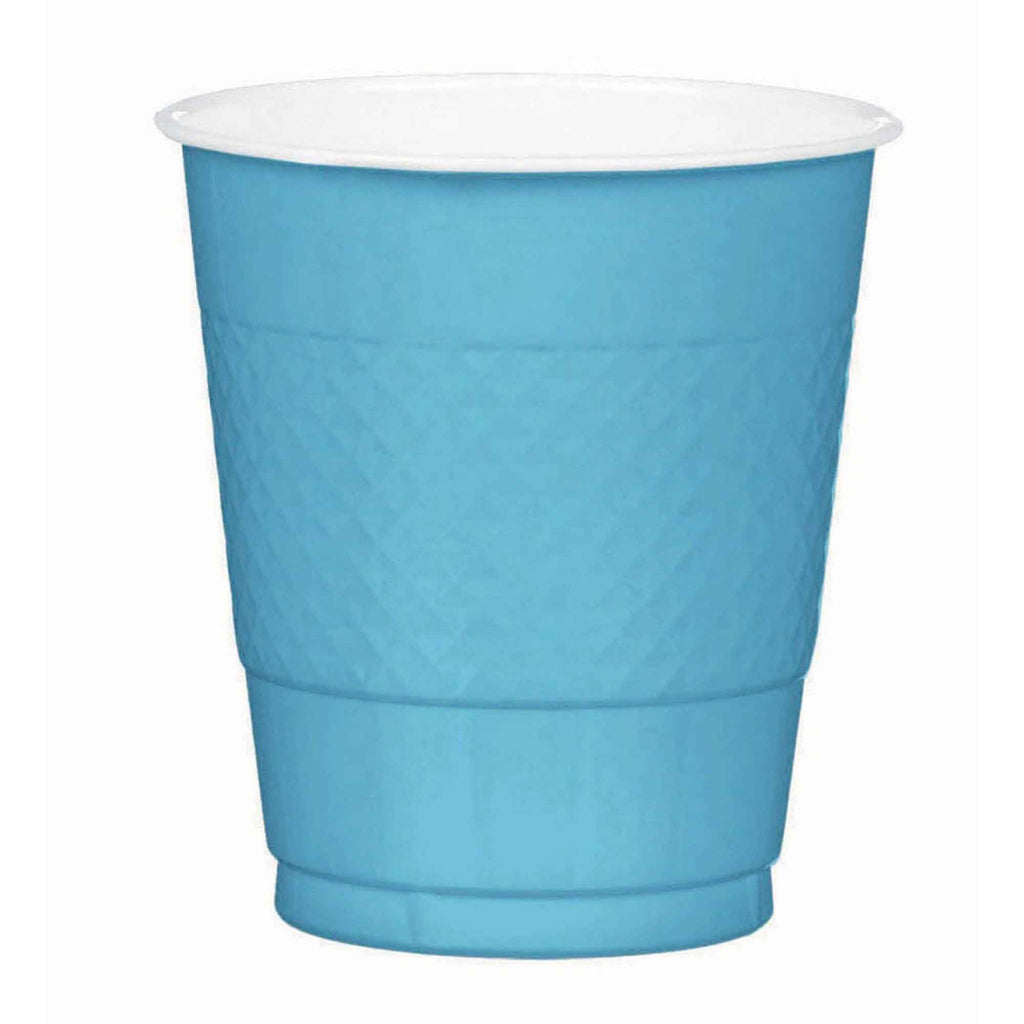 Premium Plastic Cups 355ml (20 Pack) - Caribbean Blue NIS Traders