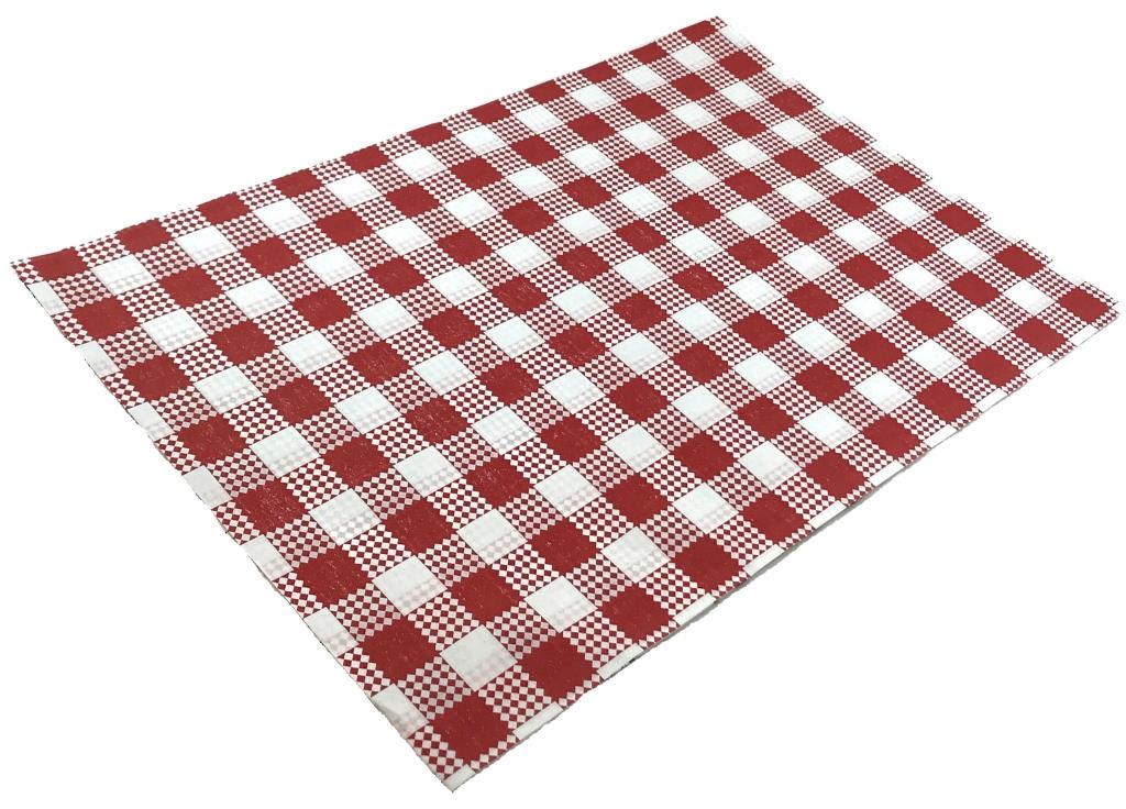 Buy RED Check Printed Greaseproof Paper 200 sheets at NIS Packaging & Party Supply Brisbane, Logan, Gold Coast, Sydney, Melbourne, Australia