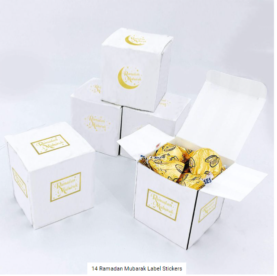 Buy Ramadan Mubarak label stickers at NIS Packaging & Party Supply Brisbane, Logan, Gold Coast, Sydney, Melbourne, Australia