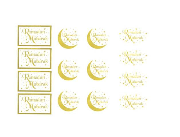 Buy Ramadan Mubarak label stickers at NIS Packaging & Party Supply Brisbane, Logan, Gold Coast, Sydney, Melbourne, Australia