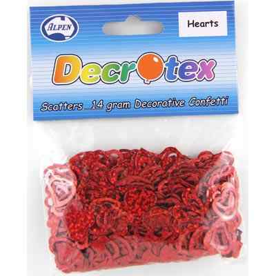 Buy Red Hearts Holographic 14gm Scatters at NIS Packaging & Party Supply Brisbane, Logan, Gold Coast, Sydney, Melbourne, Australia