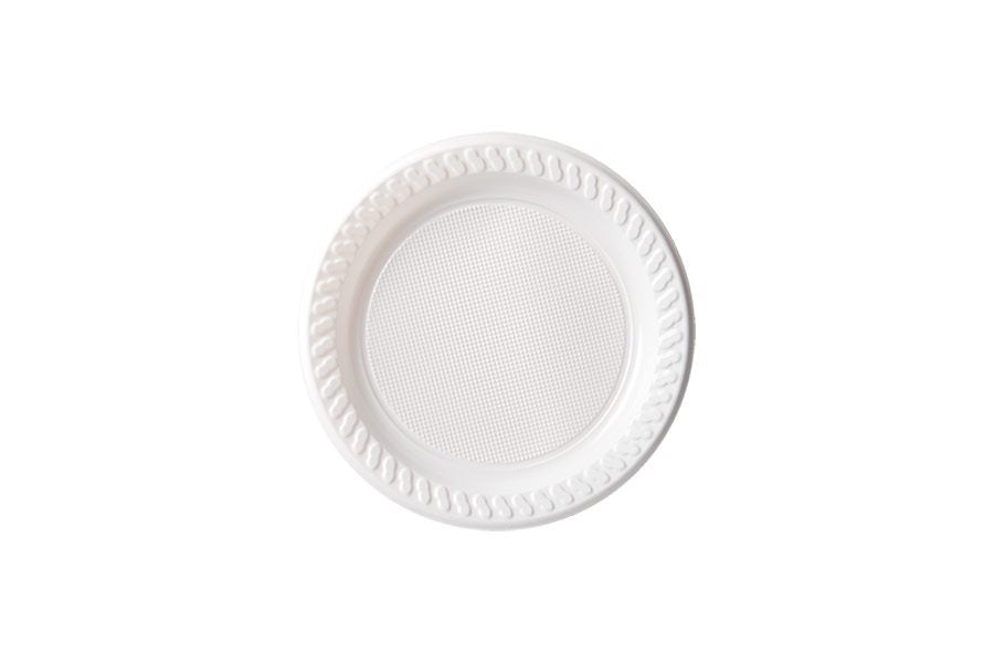 Reusable Snack Plate White 180mm 25pk NIS Traders