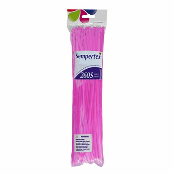 SEMPERTEX 260T FASHION FUCHSIA MODELLING LATEX BALLOONS 012, 50PK NIS Traders