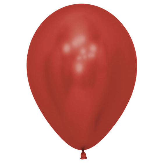 SEMPERTEX 30CM CRYSTAL REFLEX RED LATEX BALLOONS 915, 50PK NIS Traders