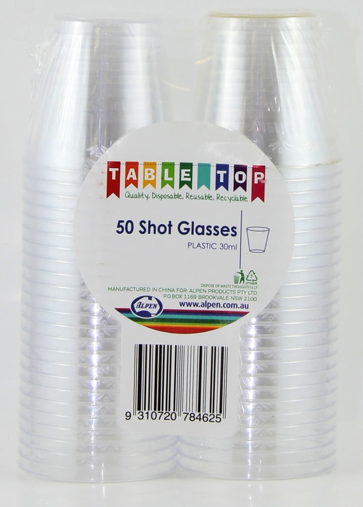 Buy SHOT GLASSES 30ml PACK OF 50 at NIS Packaging & Party Supply Brisbane, Logan, Gold Coast, Sydney, Melbourne, Australia