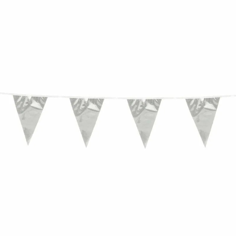 SILVER Pet Flag Bunting 6m NIS Traders