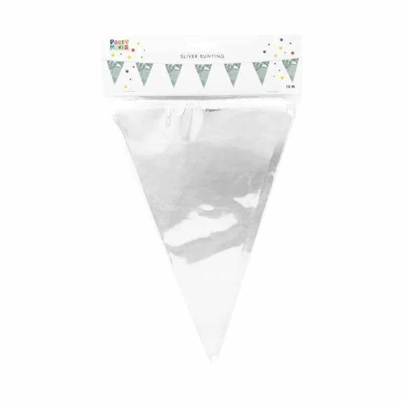 SILVER Pet Flag Bunting 6m NIS Traders