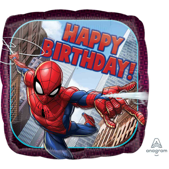 SPIDER-MAN Happy Birthday Printed foil balloon 45cm NIS Traders