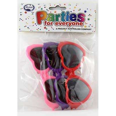 Buy SUNGLASSES HEARTS P3 at NIS Packaging & Party Supply Brisbane, Logan, Gold Coast, Sydney, Melbourne, Australia