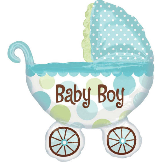 SUPERSHAPE XL BABY BUGGY BOY FOIL BALLOON NIS Traders