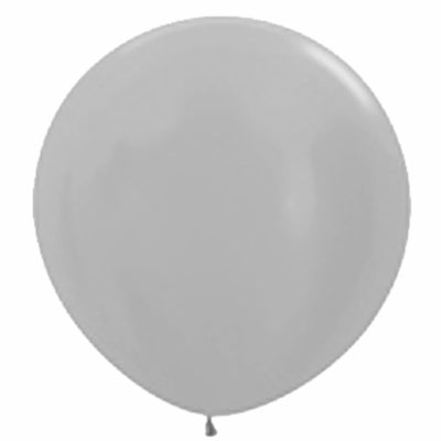 Satin Pearl Silver Latex Balloons, 2PK NIS Traders