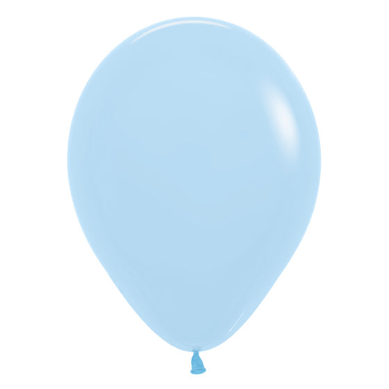 Sempertex 30cm PASTEL MATTE BLUE Latex Balloons, 100pk NIS Traders