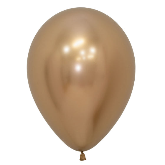 Sempertex Metallic Reflex Gold Latex Balloons 30cm, 12pk NIS Traders