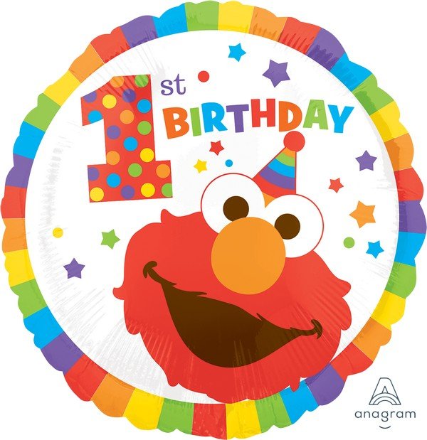 Sesame Street 1st Birthday Foil Balloon 45cm NIS Traders