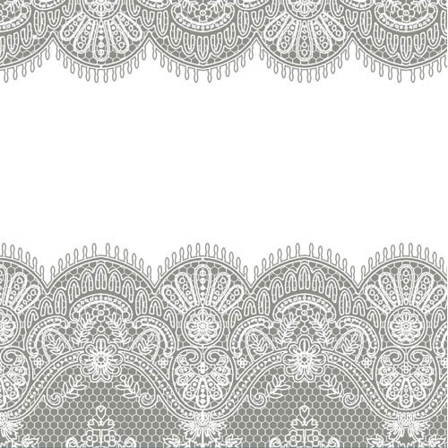 Silver Lace Printed Lunch Napkins 20pk NIS Traders