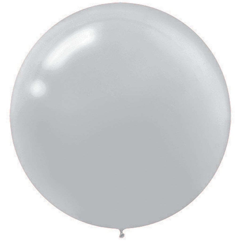 Silver Latex balloon 60CM Pack of 4 NIS Traders