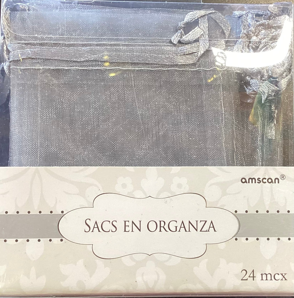 Silver Organza Bags 24pcs NIS Traders