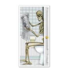 Skeleton Restroom Toilet Door Cover NIS Traders