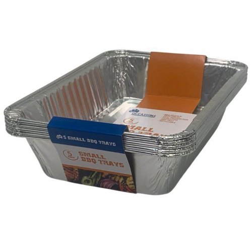 Small BBQ Foil Tray 220x157x48mm Pack of 5 NIS Traders